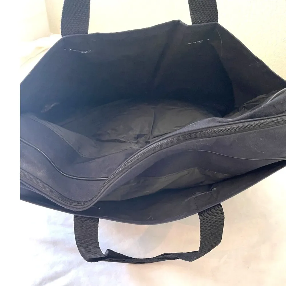 Vintage MAC USER 1990s Black Canvas Portfolio Apple Technology Convention Tote